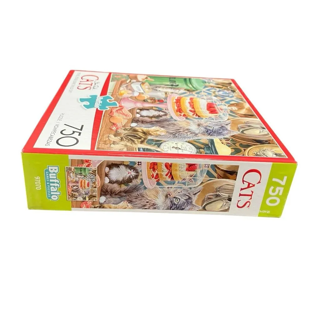 Retro Cat Puzzle Please Leave the Lid Off 750 Pc Steve Read Kitchen Bakery Cake